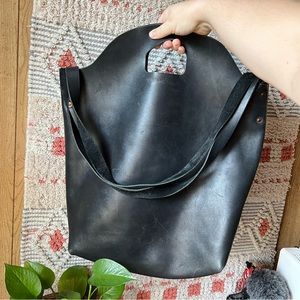 Urban Southern Market Tote - Black Leather